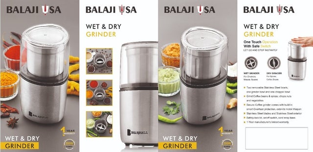 BalajiUSA Platinum 1000 Watts Kitchen Mixer Grinder